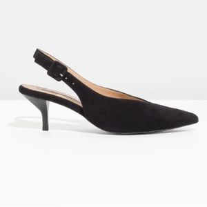 & OTHER STORIES Pointed Suede Kitten Heels